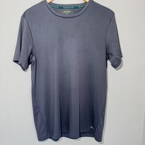 Tek Gear Dry Tek Gray Moisture Wicking Short Sleeve Athletic T-Shirt M